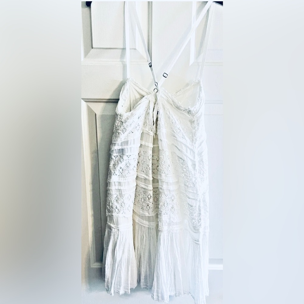 Intimately Free People Sundress M Juniors Natural Lace Cruise Wedding Beach $98 - Picture 4 of 13